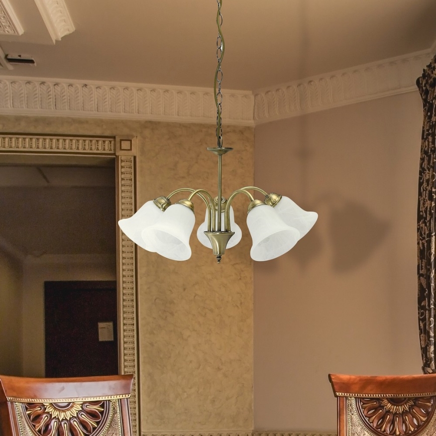 Rabalux - Candelabro numa corrente 5xE14/40W/230V