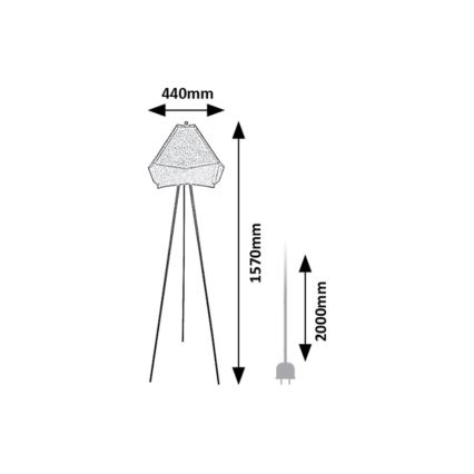 Rabalux - Candeeiro de chão 1xE27/40W/230V