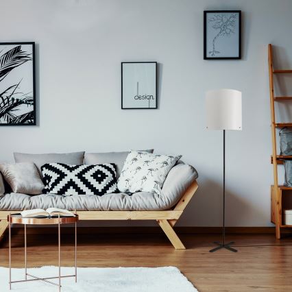 Rabalux - Candeeiro de pé 1xE27/40W/230V branco/preto