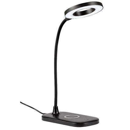 Rabalux - Lâmpada de mesa tátil LED regulável com carregamento sem fio LED/5W/5V 2700-6000K preta