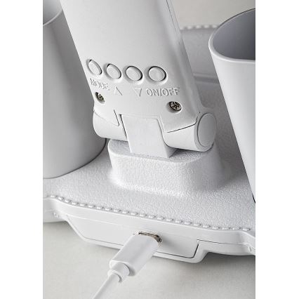 Rabalux - Lâmpada de mesa LED regulável com ventoinha e ecrã LED/7W/5V 3000/4000/6500K