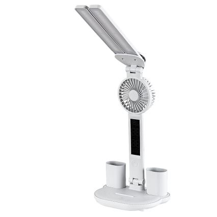 Rabalux - Lâmpada de mesa LED regulável com ventoinha e ecrã LED/7W/5V 3000/4000/6500K
