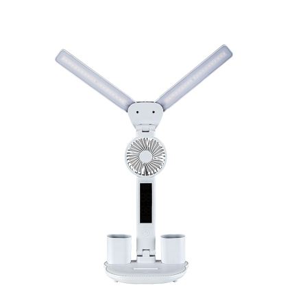 Rabalux - Lâmpada de mesa LED regulável com ventoinha e ecrã LED/7W/5V 3000/4000/6500K