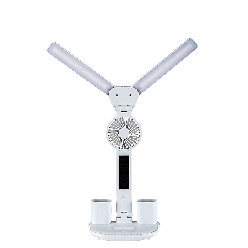 Rabalux - Lâmpada de mesa LED regulável com ventoinha e ecrã LED/7W/5V 3000/4000/6500K