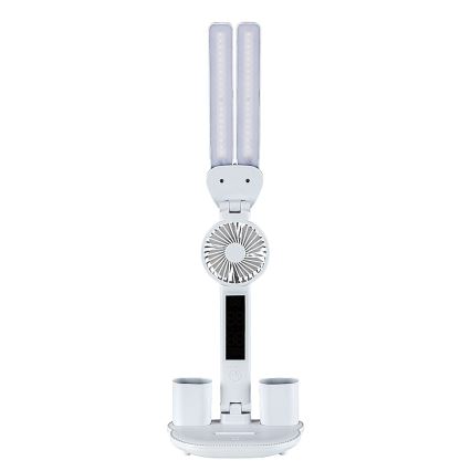 Rabalux - Lâmpada de mesa LED regulável com ventoinha e ecrã LED/7W/5V 3000/4000/6500K