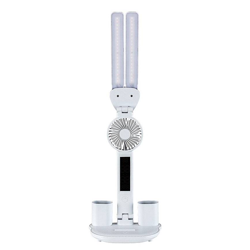 Rabalux - Lâmpada de mesa LED regulável com ventoinha e ecrã LED/7W/5V 3000/4000/6500K