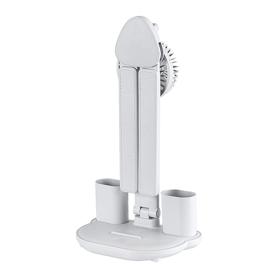 Rabalux - Lâmpada de mesa LED regulável com ventoinha e ecrã LED/7W/5V 3000/4000/6500K