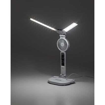 Rabalux - Candeeiro de mesa LED regulável com ventoinha e display LED/7W/5V 3000/4000/6500K