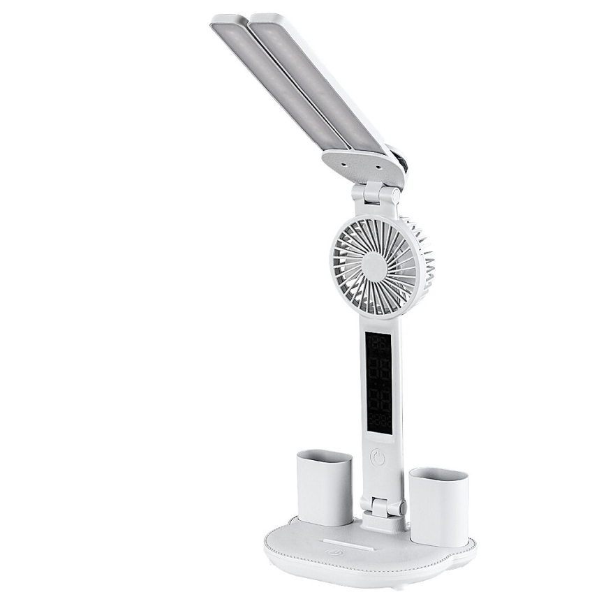 Rabalux - Candeeiro de mesa LED regulável com ventoinha e display LED/7W/5V 3000/4000/6500K