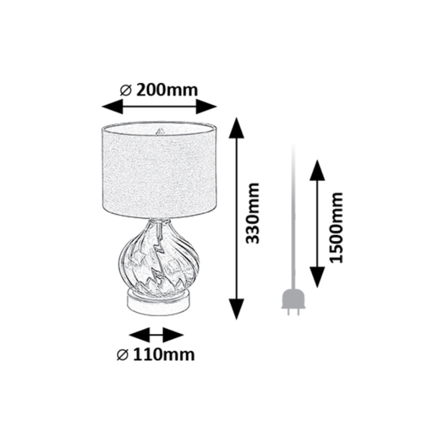 Rabalux - Candeeiro de mesa 1xE14/25W/230V fumado