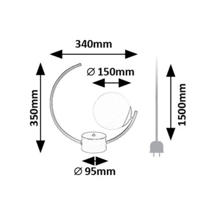 Rabalux - Candeeiro de mesa 1xE14/25W/230V