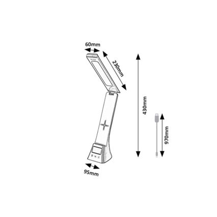 Rabalux - Candeeiro de mesa LED regulável com controlo tátil LED/6W/5V 3000/4000/6500K