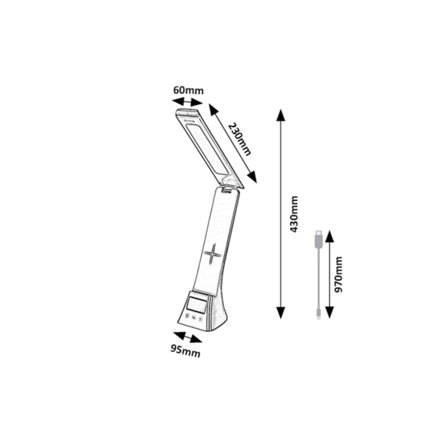 Rabalux - Candeeiro de mesa LED regulável com controlo tátil LED/6W/5V 3000/4000/6500K