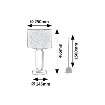 Rabalux - Candeeiro de mesa LED 1xE27/60W/230V + LED/8W