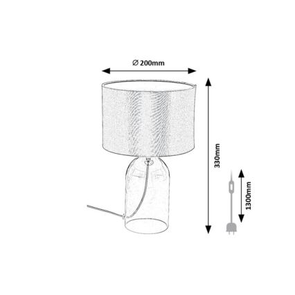 Rabalux - Candeeiro de mesa 1xE14/40W/230V Ø 20 cm