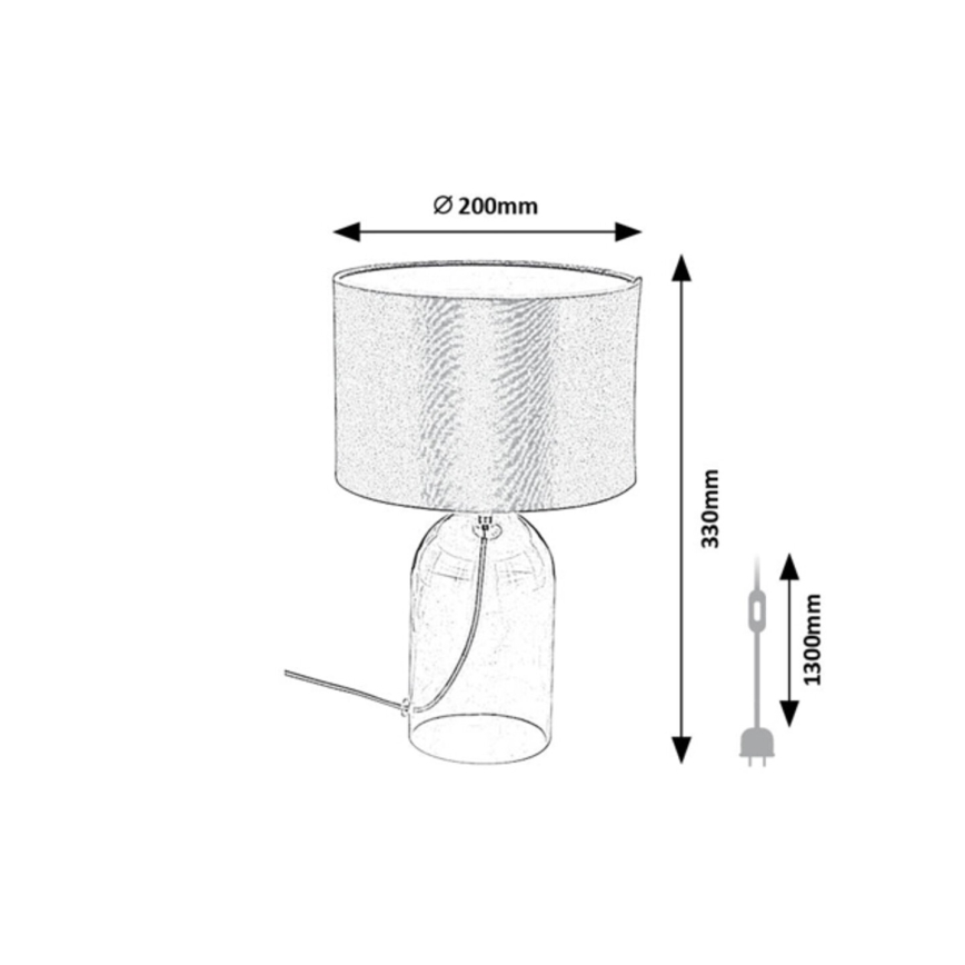 Rabalux - Candeeiro de mesa 1xE14/40W/230V Ø 20 cm