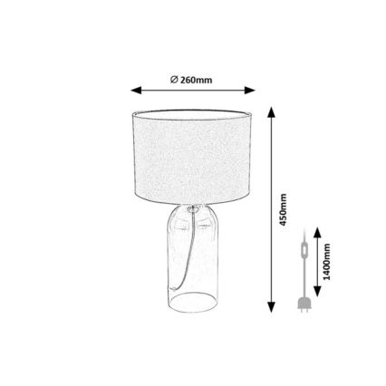 Rabalux - Candeeiro de mesa 1xE14/40W/230V Ø 26 cm