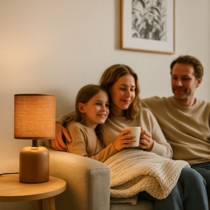 Rabalux - Candeeiro de mesa 1xE14/40W/230V castanho