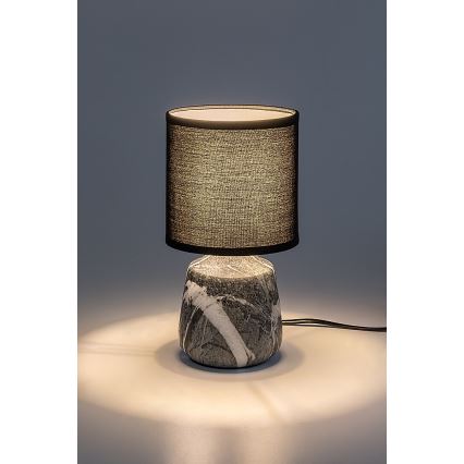 Rabalux - Candeeiro de mesa 1xE14/40W/230V preto/decor em mármore