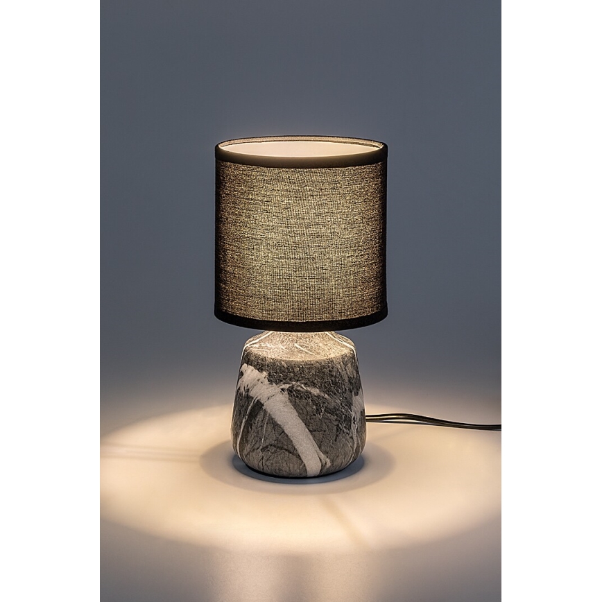 Rabalux - Candeeiro de mesa 1xE14/40W/230V preto/decor em mármore