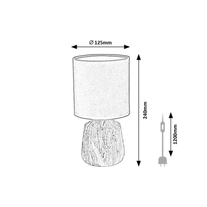 Rabalux - Candeeiro de mesa 1xE14/40W/230V preto/decor em mármore