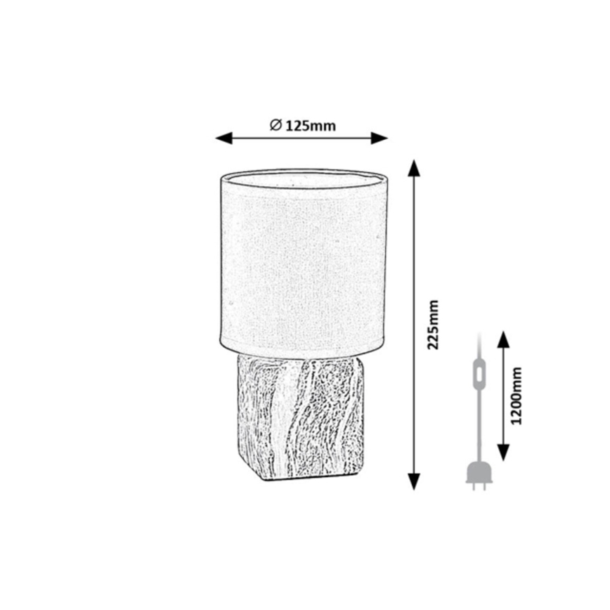 Rabalux - Candeeiro de mesa 1xE14/40W/230V preto/decoração de mármore