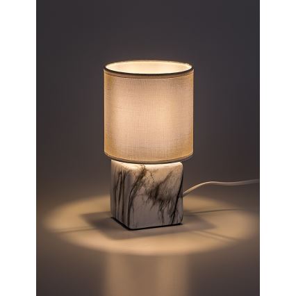 Rabalux - Candeeiro de mesa 1xE14/40W/230V branco/decoração em mármore