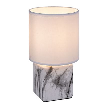 Rabalux - Candeeiro de mesa 1xE14/40W/230V branco/decoração em mármore