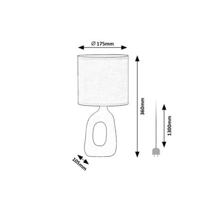 Rabalux - Candeeiro de mesa 1xE14/40W/230V verde
