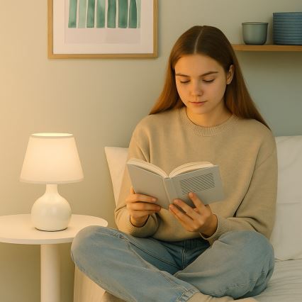 Rabalux - Candeeiro de mesa 1xE14/40W/230V bege