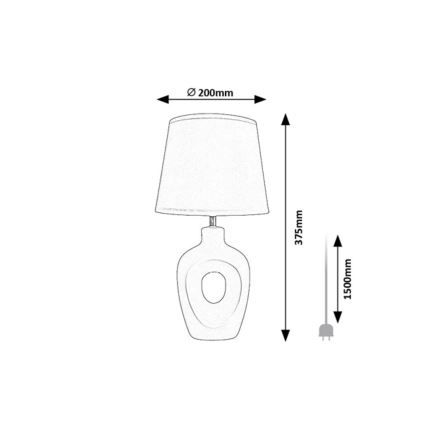 Rabalux - Candeeiro de mesa 1xE14/25W/230V castanho/creme