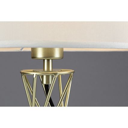 Rabalux - Candeeiro de mesa 1xE27/40W/230V dourado/branco