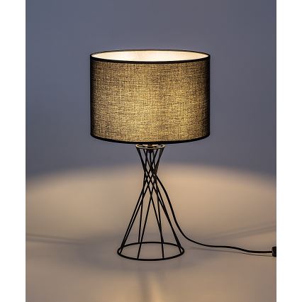 Rabalux - Candeeiro de mesa 1xE27/40W/230V preto