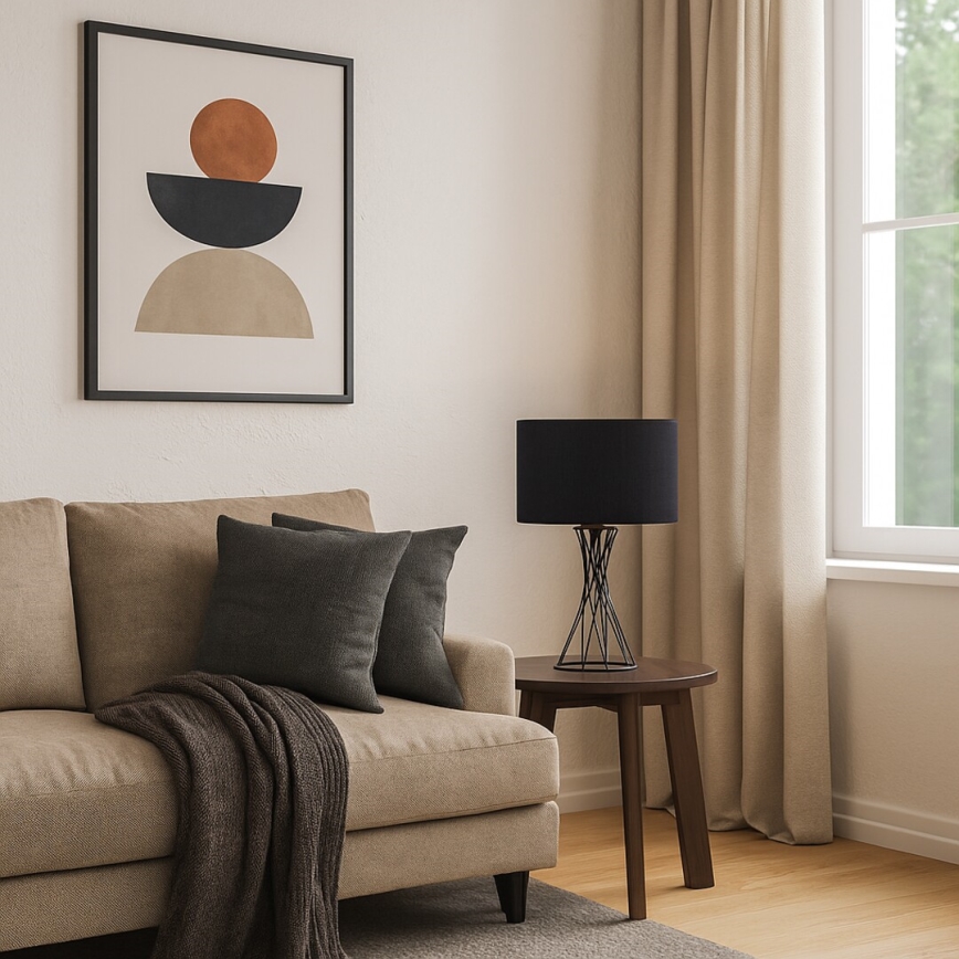 Rabalux - Candeeiro de mesa 1xE27/40W/230V preto