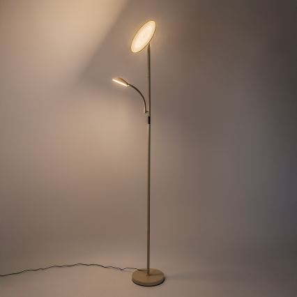 Rabalux - Candeeiro de pé dimerizável LED/23W/230V 3000/4200/6500 bege
