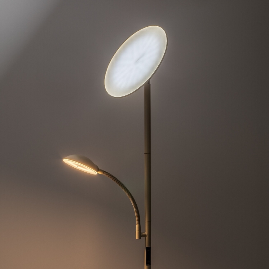 Rabalux - Candeeiro de pé dimerizável LED/23W/230V 3000/4200/6500 bege