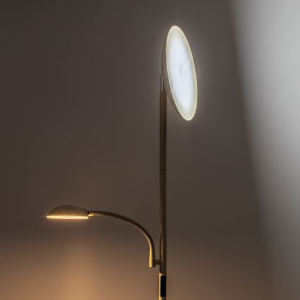 Rabalux - Candeeiro de pé dimerizável LED/23W/230V 3000/4200/6500 bege