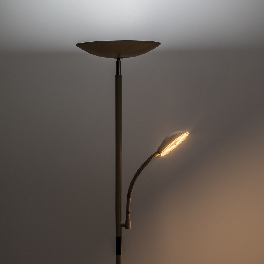 Rabalux - Candeeiro de pé dimerizável LED/23W/230V 3000/4200/6500 bege