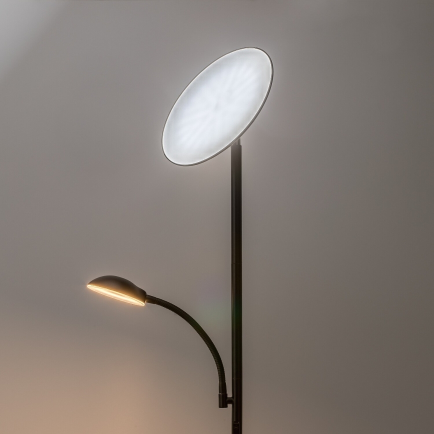 Rabalux - Candeeiro de pé LED regulável LED/23W/230V 3000/4200/6500 preto