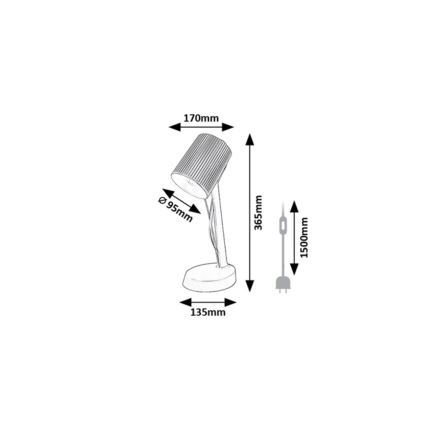 Rabalux - Candeeiro de mesa 1xE14/11W/230V verde