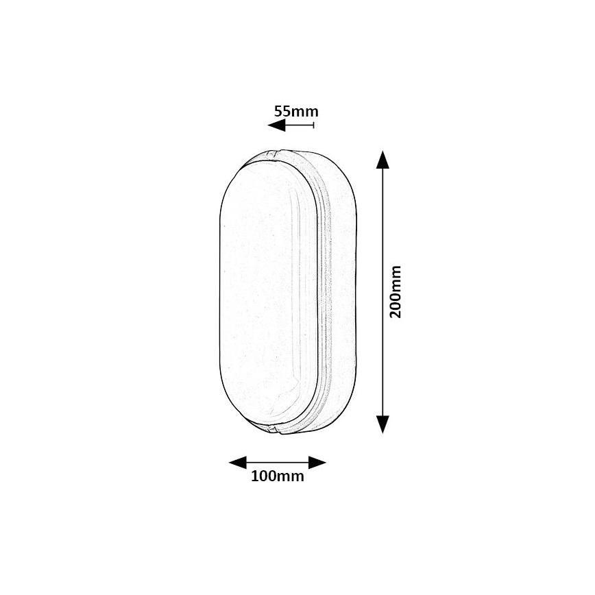 Rabalux - Luminária de teto LED para exterior LED/15W/230V IP54 preta