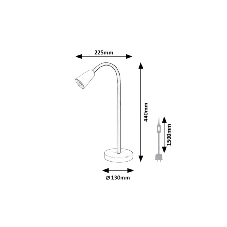Rabalux - Candeeiro de mesa 1xGU10/7W/230V cor creme