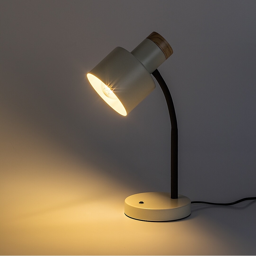 Rabalux - Candeeiro de mesa 1xE27/20W/230V, cor creme