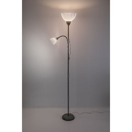 Rabalux - Candeeiro de pé 1xE27/60W/230V + 1xE14/25W verde