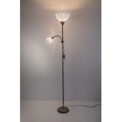Rabalux - Candeeiro de pé 1xE27/60W/230V + 1xE14/25W bege
