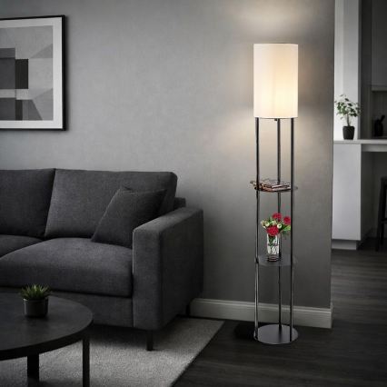 Rabalux - Candeeiro de pé com prateleiras 1xE27/40W/230V preto
