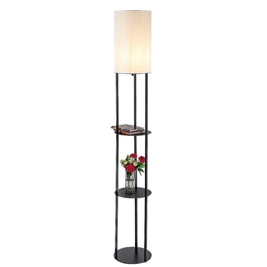 Rabalux - Candeeiro de pé com prateleiras 1xE27/40W/230V preto