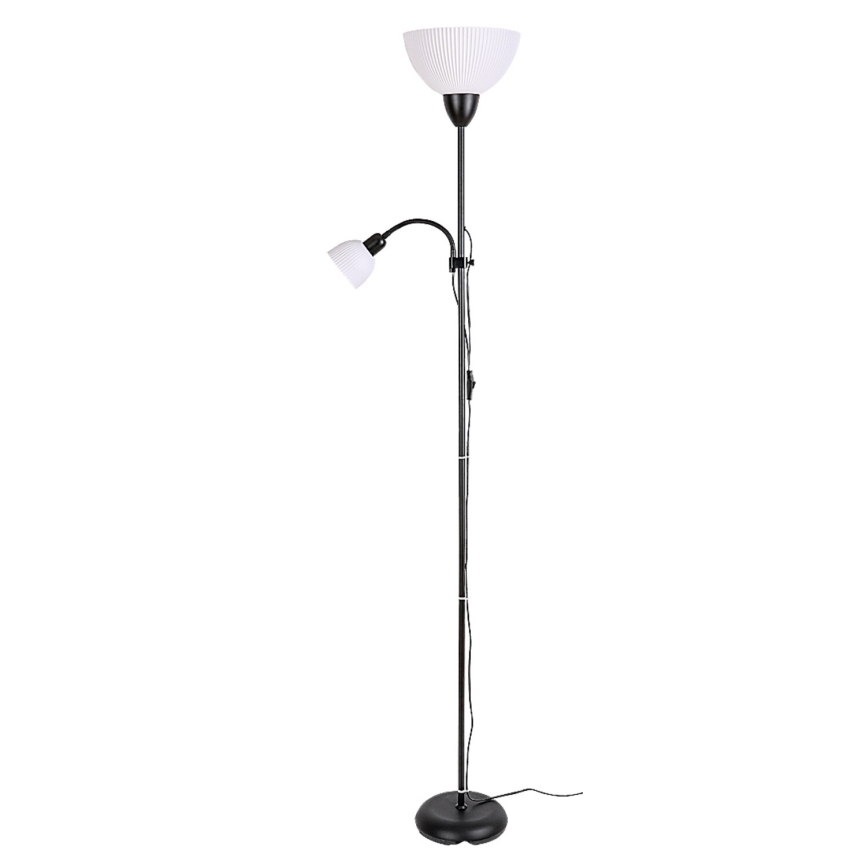 Rabalux - Candeeiro de pé 1xE27/60W/230V + 1xE14/25W preto