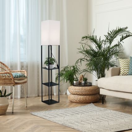 Rabalux 74191 - Candeeiro de pé com prateleiras BRONN 1xE27/40W/230V