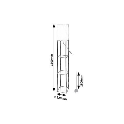Rabalux 74191 - Candeeiro de pé com prateleiras BRONN 1xE27/40W/230V